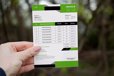 Invoice design, Invoice template, price list design graphic design invoice design invoice template price list rate list