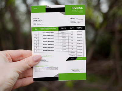 Invoice design, Invoice template, price list design graphic design invoice design invoice template price list rate list