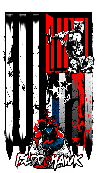 Bloodhawk america blood design eagles empire flags graphic design graphic illustration hawks illustration imperialism invasion u.s. united states war