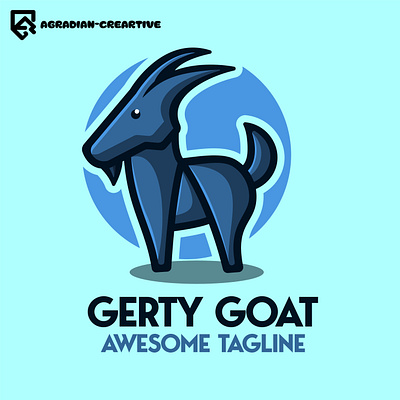 Goat Mascot Logo Design sign