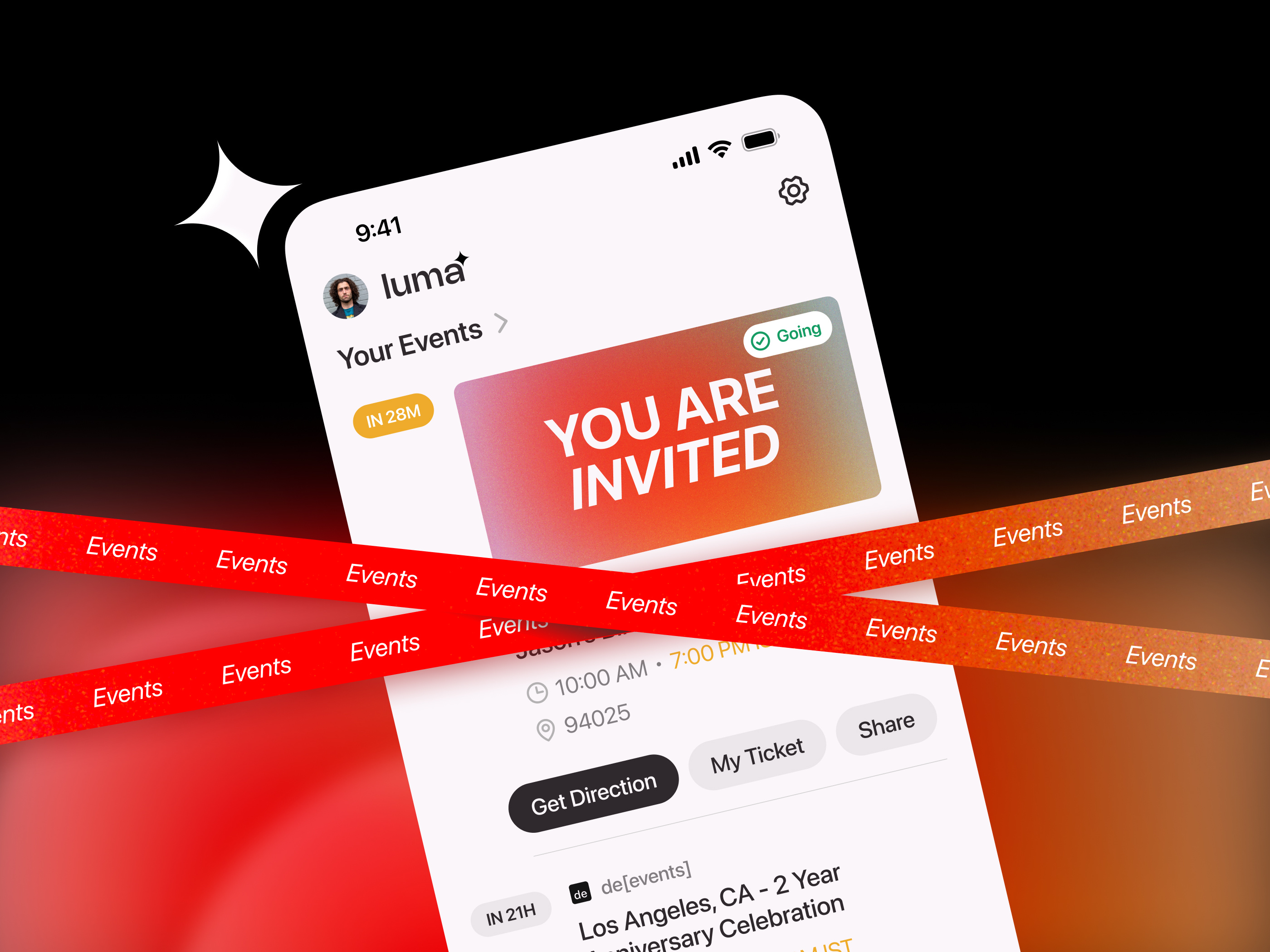 Daily UI - Events app daily ui design events app minimal my events screen ui ux