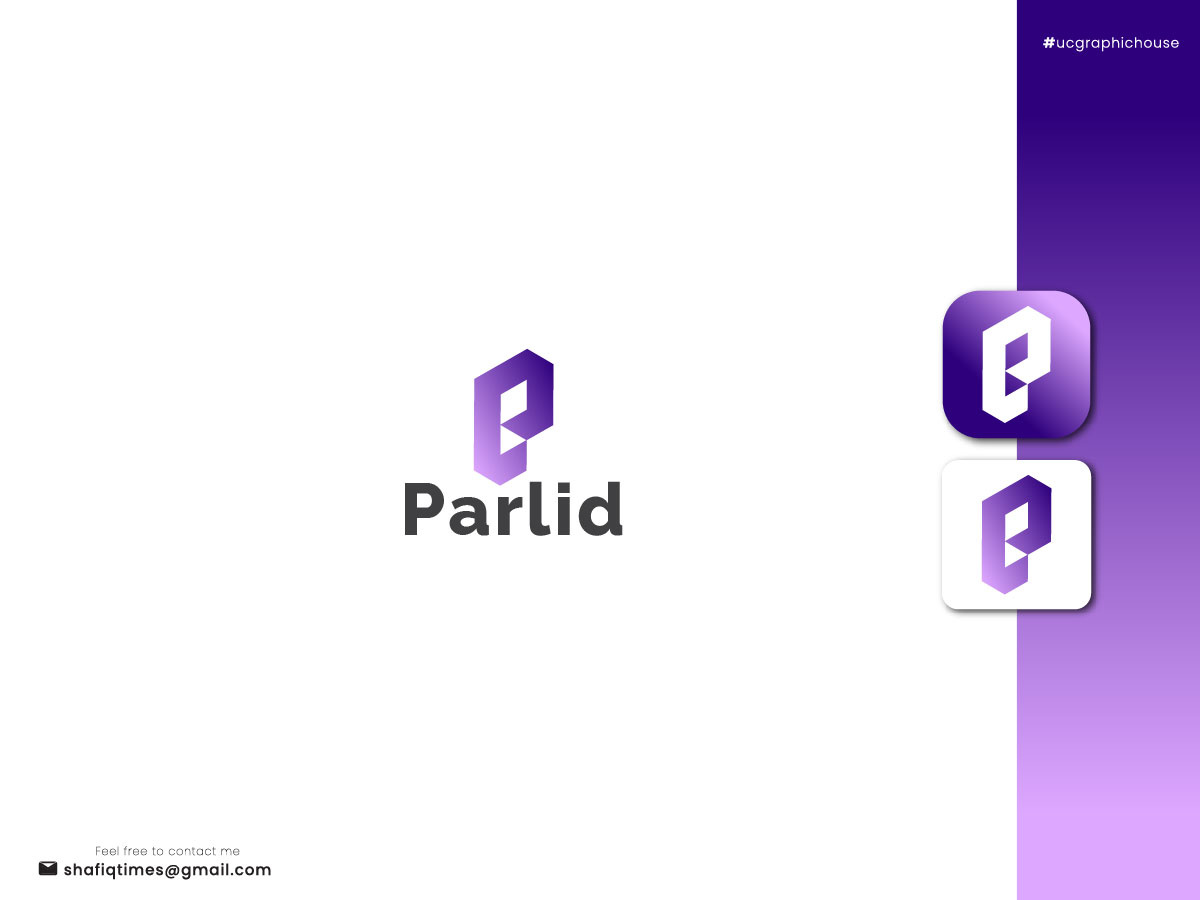 lettermark logo design - p logo design - app logo - trendy logo by