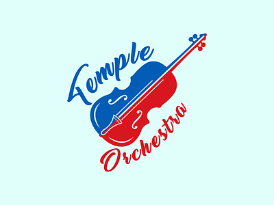 Temple orchestra minimalist red and blue colors logo design abstract logo any type of logo business logo custom logo designer graphic design graphic designer hand drawn logo logo logo branding logo design logo designer minimalist logo orchestra logo school logo simple logo temple logo