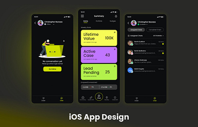 iOS App Screen bankingapp chatsupportapp iosapp newui ui userinterface visualdesign
