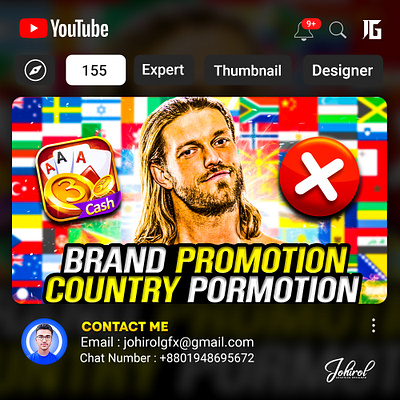 Thumbnail Design for youtube creativethumbnail customthumbnail expertthumbnaildesign johirolgfx minimalistthumbnail thumbnail design tricketthumbnail youtubethumbnail