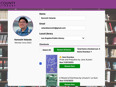 Daily UI Challenge #7: Settings books dailyui jane austen library los angeles pride and prejudice ui ui designer ux ux designer