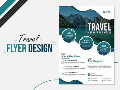 Travel Flyer Design ads advertising brand identity branding business design flyer graphic design handout leaflet marketing print promo promotion tour tourism tourist travel