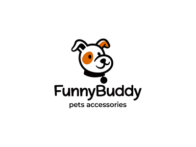 FunnyBuddy animal brand branding design dog doggy elegant graphic design illustration logo logotype mark minimalism minimalistic modern pet sign