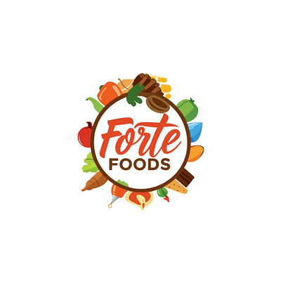 FORTE FOODS 3d artisticexpression beautiful card branding design graphic design illustration logo ui vector