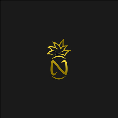 Letter N Pineapple branding design fruit graphic design icon illustration letter logo monogram n pineapple restaurant