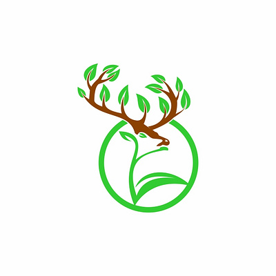 Nature Deer animal branding deer design graphic design icon illustration logo monogram nature