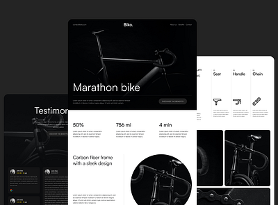 Biko Landing Page UI Design bike ui design figma sports website ui design web uiux
