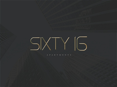 Sixty 16 apartments logo design branding branding design graphic design logo logo design