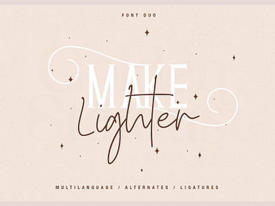 https://creativemarket.com/OKSHUTYPECO/10273204-Make-Lighter art bundle calligraphy child design easter font fontduo handwritten illustration logo november sale sans script style ui