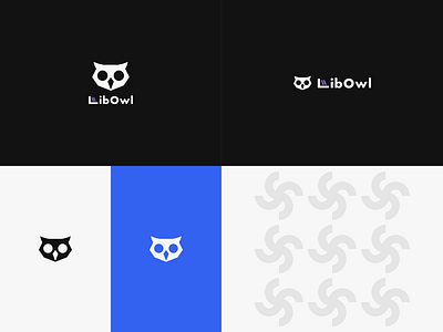 LibOwl | visual identity design black blue brand identity branding designer graphic design logo logo design logo designer logo mark mascotlogo minimal logo modern logo pattern visual identity white