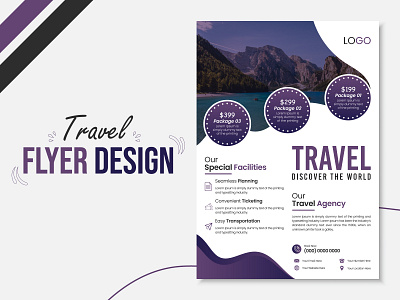 Travel Flyer Design ads advertising agency brand identity branding business design flyer graphic design handout leaflet marketing pamphlet promo promotion tour tourism travel