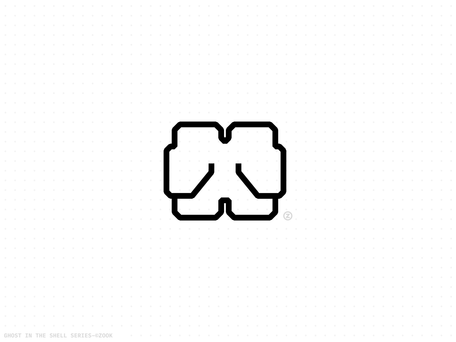 H - Ghost in The Shell Series 2/3 black brand branding cyberpunk design h identity logo monogram stroke vector