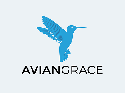 AvianGrace Logo Design bird bird logo branding design graphic design humming bird humming bird logo illustration logo logo design vector