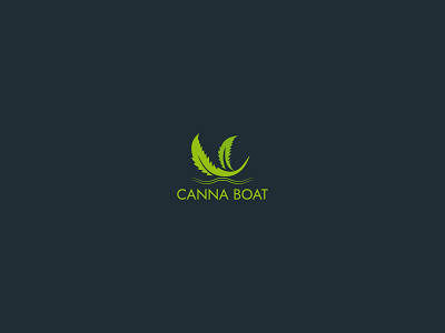 CannaBoat Cannabis Logo Design(Unus boat logo cannabis cannabis leaf cannabis leaf logo cannabis logo cannabis logo design cannabis logo mark hemp oil hemp oil logo leaf leaf boat logo design natire nature nature logo
