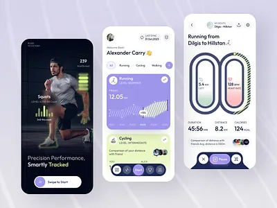 Fitness Tracker, Fitness App activity tracker app design concept exercise fitness app fitness center fitness tracker gym health inspiration mobile mobile app mvp running statistic tracker ui design walk workout app workout tracker