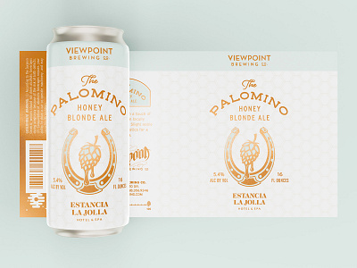 Viewpoint Brewing Co. X Estancia La Jolla beer brand design equestrian graphic design hospitality illustration luxury packaging retro travel typography