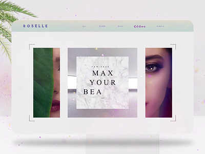 ROSELLE - Natural Beauty Products Website UI animation beauty branding design graphic design icon animation landing page logo animation motion graphics ui website website animation