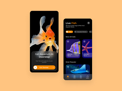 Aquarium App Design app app design design figma figma design figmadesign illustration typography ui ui design ui inspiration ux ux design ux inspiration wireframe