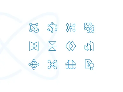 Crosschain icons blockchain bridge chain crosschain crypto cryptocurrency exchange icons layers relations scale smart contarct ui vector zk