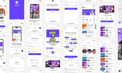 Podcast App Figma UI Design | Podcast Mobile App UI Design android app design app designer app developer app ui app ui design design figma hire ui ux designer insightlancer ios podcast app podcast app ui podcast ui design ui ui design uiux user interface ux ux design