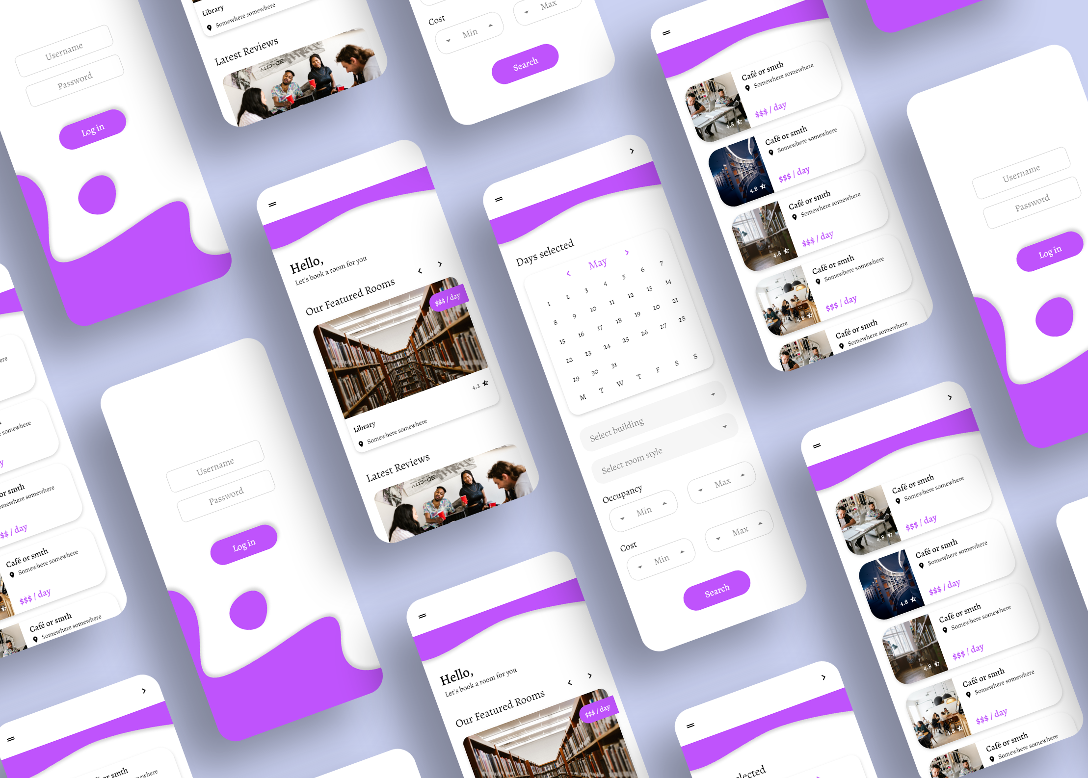 University Room Booking App by Lalu Bokuchava on Dribbble