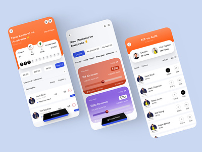 GamePlan - Betting App application betting app cricket app design design ui football app hockey app mobile app mobile ui sports app tennis app ui ux