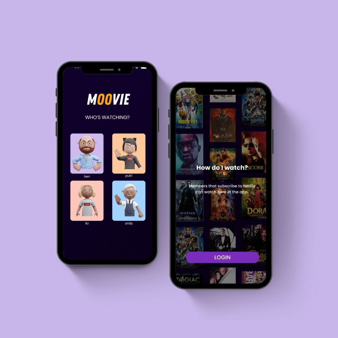MOOVIE - Project aplikasi movie design figma ui ux