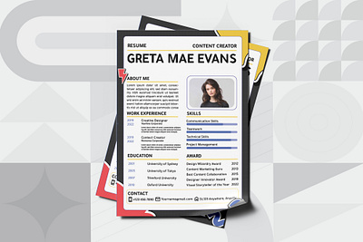 Modern Creative Corporate Resume Template abstract