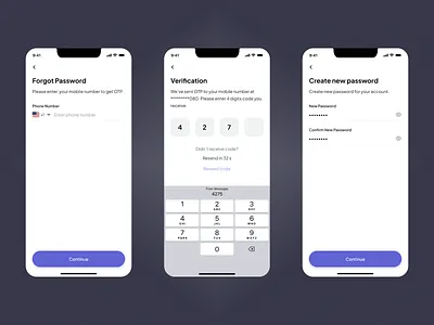 Mobile UI/UX Forgot Password Flow forgot forgot password ios mobile otp password ui ux