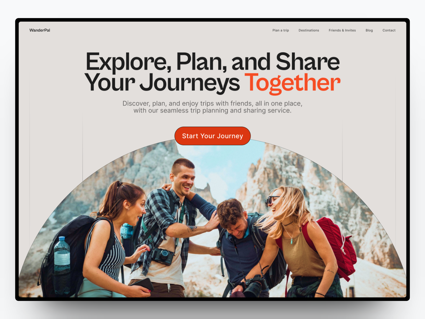 WanderPal Travel Planner site by Ashwin Pradeep Kumar on Dribbble