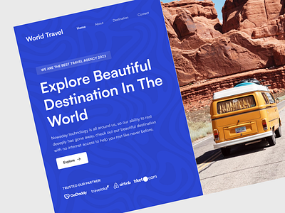 World Travel - Travel Agency [Hero] acency design hero travel ui ux website