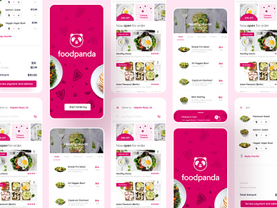 Food Panda UI Design app design card ui design food app home screen ios app design onboarding revamp ui splash screen ui design ux design