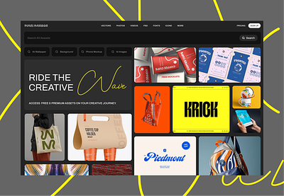 PixeHarbor. Designers asset marketplace. 3d assets graphic design layout mockup typography ui ui design web web layout web ui website design