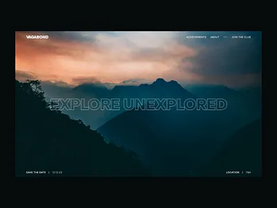 Hero Section Interaction on Scroll | EXPLORE UNEXPLORED explore hero interaction landing page motion design scroll ui web design website