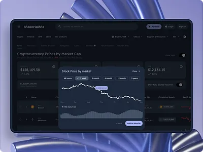 Finance - Dashboard - Material You Design System crypto dashboard dashboard data table design system figma material finance finance dashboard material material 3 material design 3 material design system material you material you design ui kit