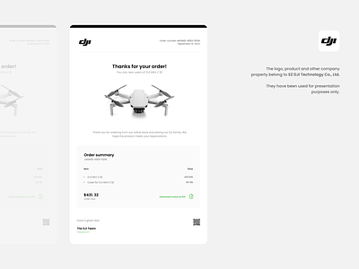 Daily UI - Purchase Email Receipt clean daily dailyui dron ecommerce emails email email marketing email receipt marketing messge receipt summary transaction ui ux woocommerce