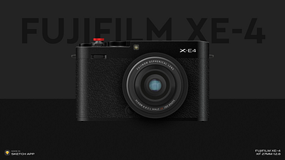 Fujifilm XE-4 Re-creation camera fujifilm graphic design illustration lens photo vector