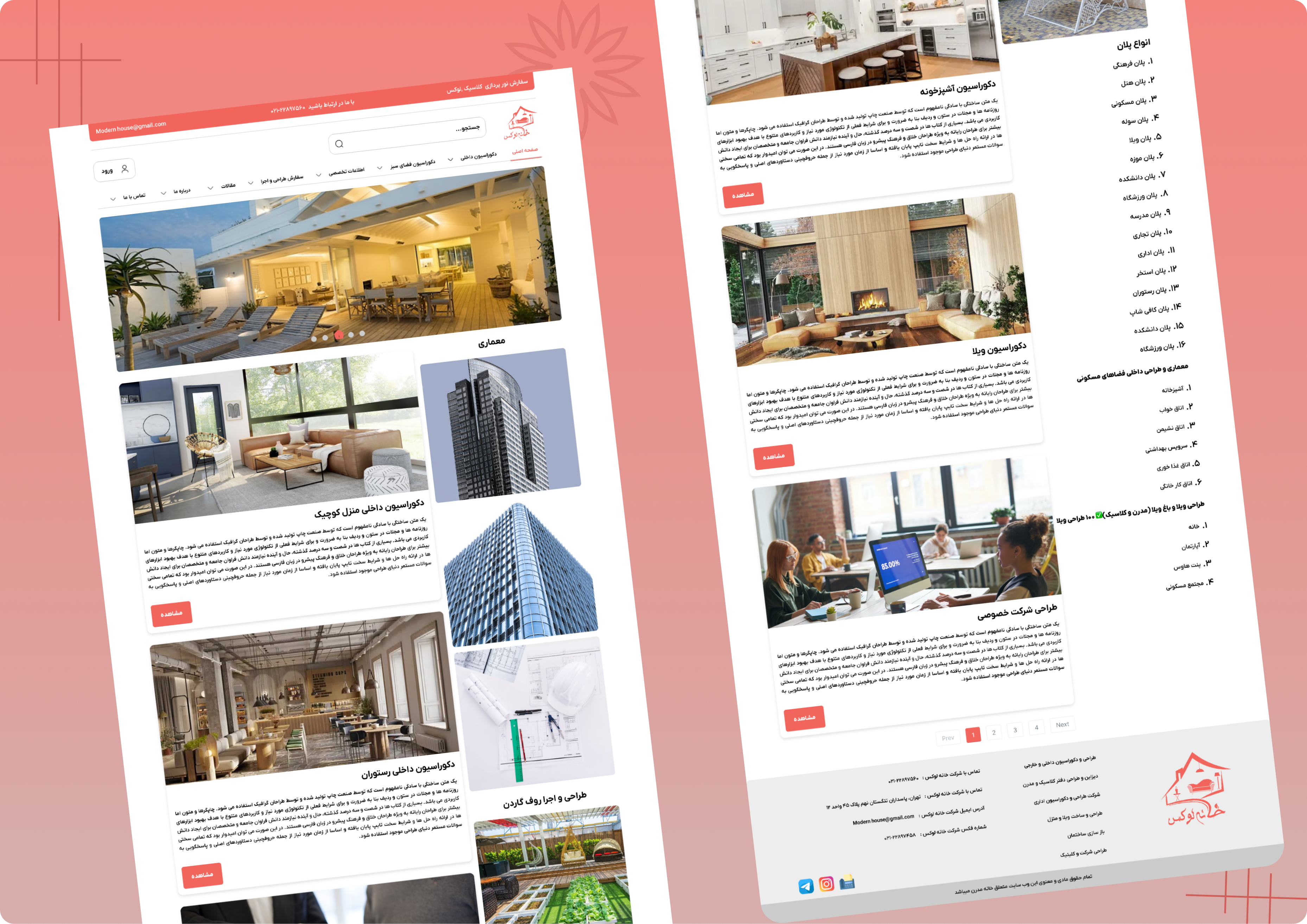 Luxury house website ui