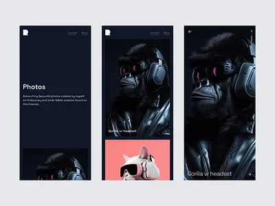 Photo mobile experience clean concept design framer minimal photo simple ui