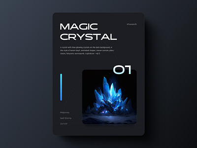 Magic crystal design poster typography ui ux web