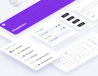 Dropdown UI. Practice component designsystem dropdown figma system ui