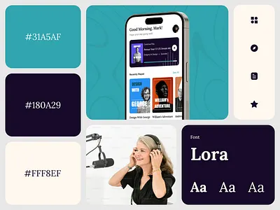 Podcast App Design android app appdesign application applicationdesign appui creative design figma figmaexpert ios podcast podcastapp productdesigner typography ui uiux uiuxdesign ux