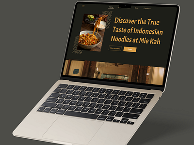 Mie Kah - Noodles Restaurant Landing Page design designinspiration food foodweb landing page restaurant ui uix user interface web design website