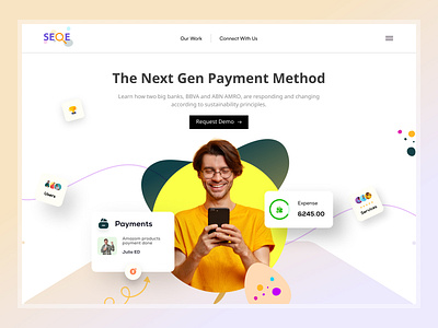 Hero Section - Payment Methods bank clean digital e wallet finance financial graphic design hero section interface investment minimal money online payment pay payment payment website ui uiux wallet web ui