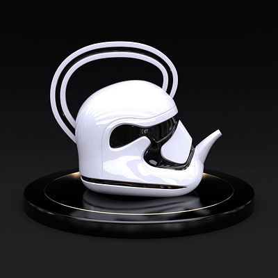 Funny Teapots | Teapot_012 360 3d after effects animation art cinema 4d cinema4d design funny helmet loop motion design nft redshift starwar starwars stormtrooper tea teapot